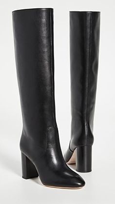 Loeffler Randall Goldy Tall Boots | SHOPBOP Loeffler Randall Shoes, Black Boots Tall, Heel Caps, Loeffler Randall, Perfect Shoes, Rubber Heels, The Chic, Stacked Heel