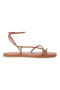 Flat sandal in timber brown nappa leather with a minimal strappy design. Features an open toe, and an adjustable, wrapped ankle strap with buckle closure Upper: 100% Lamb Leather Outsole: 100% Rubber Style#: Noor-N ** This item is subject to a $10 flat rate shipping charge; for standard shipping Best Gift Cards, Zoe Chicco, Save The Duck, Leather Sandals Flat, Michael Stars, Loeffler Randall, Accessories Rings, Leather Flats, Nappa Leather