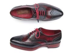 Paul Parkman Men's Triple Leather Sole Wingtip Brogues Navy & Red Navy & Red hand-painted leather upper Black & Blue hand-painted triple leather sole Goodyear welted Leather wrapped laces Bordeaux lining and inner sole Men's brogue style oxfords This is a made-to-order product. Please allow 15 days for the delivery. Because our shoes are hand-painted and couture-level creations, each shoe will have a unique hue and polish, and color may differ slightly from the picture. ** Coupons Do Brogues Style, Tokyo Street Fashion, Brogues Men, Purple Shoes, Business Shoes, Painting Leather, Vans Authentic, Grunge Style, Soft Grunge