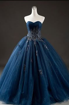 Prom Dress With Lace, Formal Prom Dresses Long, Formal Prom Dress, Marine Uniform, Blue Tulle, Sweet 16 Dresses, Quince Dresses, Prom Dresses Ball Gown