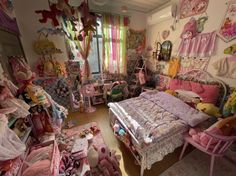 a bedroom filled with lots of toys and furniture