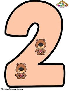 the number two has two bears on it