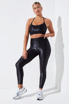 Liquid style from studio to street - meet the Liquid Legging - Black Gloss. Lightweight, lustrous shine, quick drying, and a second skin feel. Smoothing, butt-lifting and so versatile, this legging shines from workout to wear out. Made from imported Brazilian fabric: Xtra Life Lycra for resilience and longevity, this s Liquid Leggings, 2023 Vision, Black Gloss, Pants And Leggings, Refashion Clothes, Second Skin, Black Leggings, Workout Clothes, High Fashion