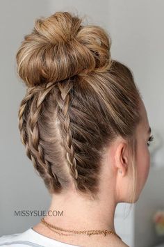 High Bun Hairstyles, Bride Hairstyle, Dutch Braids, Gym Hairstyles, Braided Bun Hairstyles, High Bun, Braids For Long Hair