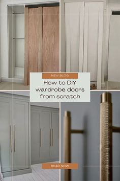 DIY wardrobe doors being transformed from scratch. Wall Closet Door Ideas, Bedroom Wardrobe Doors Ideas, Diy Wardrobe Cabinet With Doors, Diy Closet Doors How To Build, Wardrobe Door Panelling, Diy Wardrobe With Doors, Diy Wardrobe Panelling, Build A Wardrobe On A Budget, How To Build Closet Doors