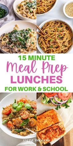 meal prep lunches for work and school