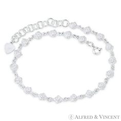 The featured chain anklet is cast in .925 sterling silver and is made up of 6x6mm petaled rose charm & ring links finished w/ a spring-ring clasp for secure wear, extender links, & a flat heart end charm. Your purchase will include a 30-Day Exchange or Money-Back Guarantee & Free US Shipping. Please email us for more details regarding this listing. Size: one size.  Gender: unisex.  Age Group: adult. Disney Charm Bracelet, Charm Ring, Long Statement Necklace, Masonic Ring, Crystal Choker Necklace, Moon Pendant Necklace, Chain Extenders, Crystal Choker, Charm Rings