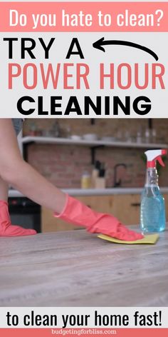 Are you struggling to find time to clean your house? Then check out these Quick Power Hour Cleaning Tips for Busy Moms to tackle that to-do list in no time. Human Psychology, Clean Your House, Power Hour, Cleaning Motivation