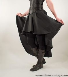 Beautiful fantasy steampunk skirt. It's made in cotton gabardine. It's shorter at the front (42 cm ) and gets longer at the back in a train-like appearance (92 cm). Elastic band on the waist. It's available in different colors (write us for a picture of the colors available) It is a customizable item, so for custom size, colors, fabrics and decorations please write us a message. To be sure of the size, please write us your waist and hips circumference when you order. 2-3 weeks for the shipping. Fantasy Skirt, Victorian Pirate, Beast Costume, Brown Corset, Steampunk Skirt, Pirate Halloween Costumes, Short Black Skirt, Larp Costume, Victorian Costume