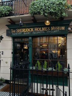 the front entrance to the shelbock holmes museum