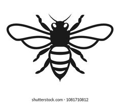 a black and white image of a bee