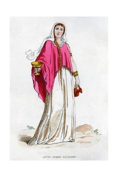 size: 24x16in Giclee Print: Young Female Gaul, 1882-1884 : Carolingian Empire, Ancient Rome Clothing, Byzantine Fashion, Roman Costume, Magic Flute, Woman Costume, King Lear, German Fashion, Roman Fashion