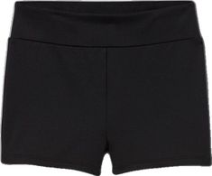 Sporty Black Bottoms For Cheerleading, Black Sporty Bottoms For Cheerleading, Black Athleisure Bottoms For Cheerleading, Summer Stretch Activewear For Cheerleading, Black Cheerleading Bottoms Short Length, Black Stretch Activewear For Cheerleading, Black Cheerleading Bottoms With Built-in Shorts, Black Bottoms With Built-in Shorts For Cheerleading, Dancewear Bottoms With Built-in Shorts