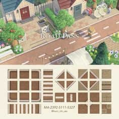 Road Paths Animal Crossing, Acnh Citycore Path, Animal Crossing Road Ideas, Side Walk Animal Crossing, Road Pattern Animal Crossing, Acnh Paths Road, Acnh Island Road Designs, Acnh Natural Road Path, Street Code Animal Crossing