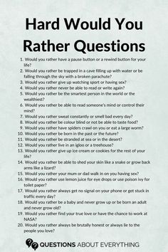 hard would you rather questions Hard Would You Rather Questions, Would You Rather Questions For Couples, Question For Couples, Hard Would You Rather, Questions To Ask Your Friends, Text Conversation Starters, Ask Your Friends