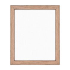 a wooden frame with white paper on the front and bottom panel, isolated against a white background