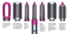 Dyson Airwrap Attachments, Dyson Hair Tools, Dyson Air Wrap Attachments, Dyson Air Wrap Tips, Dyson Hair Dryer Attachments, Dyson Airwrap Hairstyles, Dyson Dryer, Dyson Products, Curls Volume