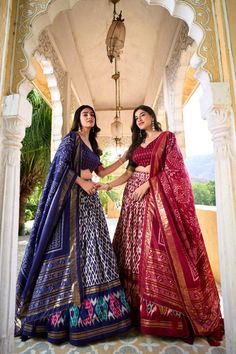 Ikkat print lehenga choli for women, wedding chaniya choli for bridesmaid, designer lehenga for function,engagement lehenga,exclusive lengha Lehenga (Stitched)  Color : 1) Blue 2) Maroon  Lehenga Fabric : Tussar Silk Lehenga Work : Ikkat Print With Foil Work  Lehenga Waist : SUPPORTED UP TO 40 Lehenga Closer : Drawstring With Heavy Tassels and Zip Stitching : Stitched With Canvas and attached with Can Can Length : 40 Flair : 3.80 Meter  Inner : Micro Cotton Blouse(Unstitched) Blouse fabric : Tus Wedding Chaniya Choli, Ikkat Dupatta, Ikkat Print, Maroon Lehenga, Print Lehenga, Engagement Lehenga, Lehenga Fabric, Work Lehenga, South Indian Weddings