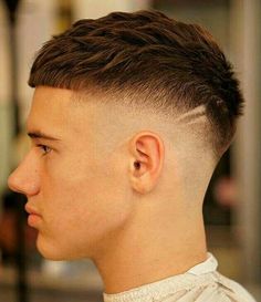 Short fringe Haircut For Men Fade, Men Fade Haircut Short, Fade Haircut Styles, Short Fade Haircut, Haircut For Men, Crop Haircut, Gents Hair Style, Men Haircut Curly Hair