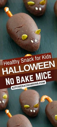 healthy snack for kids halloween no bake mice