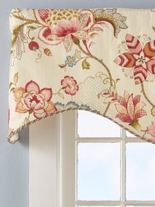 Country Valances, Valance Patterns, Scalloped Valance, Valances For Living Room, Linen Valances, Balloon Valance, Window Toppers, Window Valances, Jacobean Floral