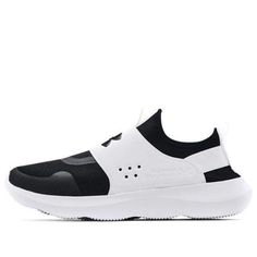 Under Armour Runplay 'Black White' 3024870-002 Stylish Sneakers, Perfect Pair, Under Armour, Black White, Black And White, White, Black