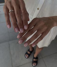 Round Nail Manicure, Vacation Nails Neutral, Short Nail Manicure, Casual Nails, Her Nails, Work Nails