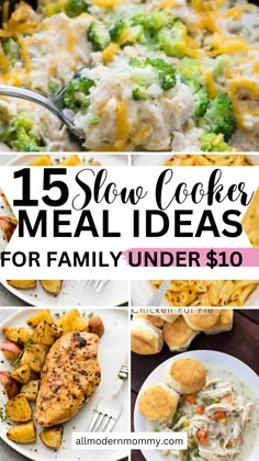 15 slow cooker meal ideas for family under $ 10 that are delicious and easy to make