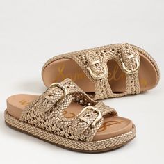 Sam Edelman Reid Sandals - Backwards Boutique Birkenstock Heels, Vacay Fits, Girl Time, Sam Edelman Sandals, Capsule Wardrobe Essentials, Cork Wedges Sandals, Vintage Silhouette, Footbed Sandals, Leather Slide Sandals