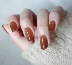 Nail Color For Warm Skin Tone, Fall Jelly Nails, Casual Nails, Japanese Nails, Jelly Nails, Nails Desing, Purple Nails, Cute Acrylic Nails