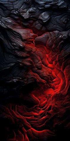 an abstract red and black background with wavy lines in the center, as well as dark clouds