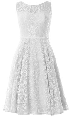 a women's white lace dress