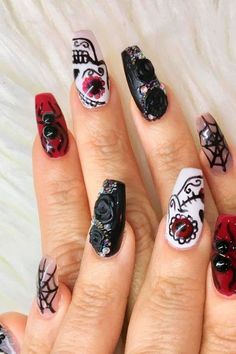 These Black Halloween Nails Are Blowing Up on Pinterest! Make your Holloween Nails unforgettable! Get ready to be inspired by these stunning Black Halloween Nails that are perfect for the spooky season! From Pink Halloween Nails and Purple Halloween Nails to fun Pumpkin Nails, these designs will elevate your nail game. Try out creative Halloween Press On Nails or go for intricate Nail Art Halloween featuring Bat Nails. Whether you’re looking for Cute Halloween Nails or bold Halloween Acrylic ...