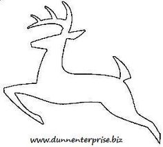 the outline of a deer is shown in black and white, while it appears to be running