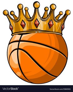 a basketball ball with a crown on top