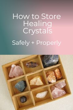 Where To Store Crystals, Ways To Store Crystals, How To Display Crystals In Your Home, How To Store Crystals And Stones, How To Store Crystals, Where To Place Crystals In Home, Organizing Crystals, Crystal Organization Display