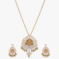 Vibha Antique CZ Silver Pendant Necklace Gold Diamond Chandbali Jewelry Sets, Temple Jewelry Sets With Intricate Pendant Design, Traditional Jewelry Sets With Diamond Accents For Festive Occasions, Traditional Festive Jewelry Sets With Diamond Accents, Traditional Diamond Temple Necklace With Intricate Design, Festive Temple Jewelry Necklace With Diamonds, Festive Diamond Temple Necklace, Temple Jewelry Sets With Intricate Diamond Design, Intricate Pendant Jewelry Sets For Diwali