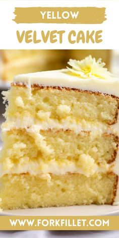 In this blog, I will share with you a Yellow Velvet Cake Recipe that is extremely delicious. Yellow Cake With Cake Flour, Yellow Cake With Buttercream Frosting, 2 Layer Yellow Cake Recipe, Easy Two Layer Cake Recipes, Best Icing For Yellow Cake, Yellow Velvet Cake Recipe, Moist Yellow Cake Recipe Boxes, Easy Yellow Cake Recipe 3 Ingredients, Home Made Yellow Cake Mix Recipes