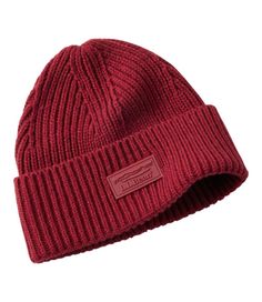 Just as cozy and warm as our original L. L. Beanie, with a wider rib and cuff. OSFA Relaxed. Made with soft 100% acrylic yarn. Each style features an exclusive L. L. Bean patch. Imported. | Adults' L.L.Beanie, Wide-Cuff, Synthetic Red Beanie, Hat Patches, Winter Hats Beanie, Wide Cuff, Men's Accessories, L L Bean, Acrylic Yarn, Cold Weather, Winter Hats