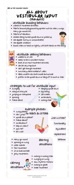 Brain Balance Exercises, Health Infographic, Vestibular System, Sensory System