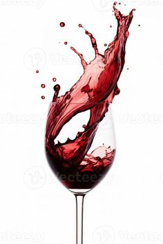 Red wine pouring with dynamic splash isolated on a white background Wine Pouring Painting, Red Wine Painting, Wine Ads, Wine Splash, Pouring Wine, Spilled Wine, Bookmark Ideas, Wine Photography