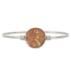 Your Shopping Cart | Luca + Danni Penny Jewelry, Penny Bracelet, Jewelry Gift Guide, Womens Bangles, Lucky Penny, Stacked Necklaces, Everyday Gifts, New Metal, Wire Bracelet