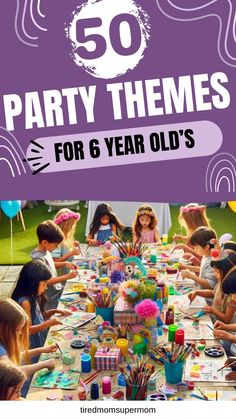 Discover the most amazing birthday party themes for your 6-year-old's special day! 🌟 We've got everything from magical wonderlands to sports mania - they'll be talking about it for years to come! 💫 Click to find out - and save this pin! Birthday Party 6 Girl, Birthday Party Ideas For 6 Year Girl, 6 Year Birthday Party Themes Girl, Six Year Old Girl Birthday Party, Six Year Old Birthday Party Ideas, Six Birthday Theme, Birthday Theme For 7 Year Girl