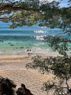 the water is crystal blue and clear at this beach