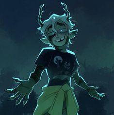 an animated image of a demon with his hands out