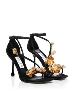 Jimmy Choo Women's Zea 95 Floral Embellished High Heel Sandals Girly Heels, Wedding Ballet Flats, High Heel Sandals Platform, Oc Reference, Jimmy Choos, Pretty Heels, Luxury Designer Shoes, Jimmy Choo Heels, Girly Shoes