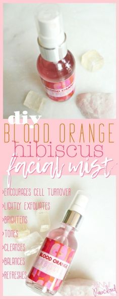 DIY Facial Mist Diy Facial Mist, Diy Blood, Diy Toner, Orange Hibiscus, Diy Facial, Facial Mist, Natural Diy, Face Mist, Facial Toner