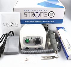 PRO 105LN handpiece -50000RPM/PRO 105LN handpiece -50000RPM !THREE COLORS FOR YOU CHOOSE GOLD AND SILVER OR BLUE New Arrival Strong 207B PRO 105LN Nail Drills Machine Manicure Pedicure Electric File Bits Nails Art Equipment Specifications Main part 1.Rated volage :110V-120V/60HZ,220V-240V /50HZ（Please set the voltage before using the machine） 2.Power Inpute: 65W 3.Out voltage:DC0-32V 4.Rated Speed:0-45000RPM(Max) 5.Plug:EU if you need other plug,please leave message Instructions 1.Don't change the turning directions too frequently,otherwise.it will damage the grinding head 2.Turn the speed control counterclockwise to decelerate the grinding head to the minimum before turning off and switch the main power source to 0 3.After operation put the grinding head on the top of the mail panel 4.Whe Nail Equipment, Electric Nail Drill, Nail Drills, Nail Drill Machine, Art Tool, Pedicure Kit, Strong Nails, Pedicure Nail Art, Manicure Set