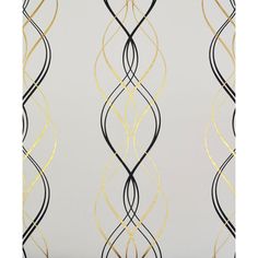 an abstract wallpaper with gold and black lines