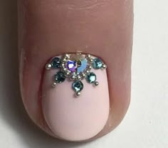 Iced Nails, Nail Art With Gems, Gem Placement, Summer Nail Ideas, Nail Art 3d